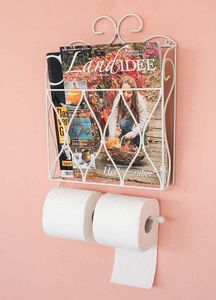 DanDiBo Zeitungs- Toilettenpapierhalter Weiß Toilettenrollenhalter Zeitungsständer