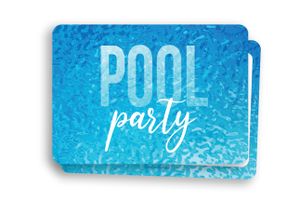 Friendly Fox Einladung Poolparty - 12 Einladungskarten zum Poolparty Kinder Geburtstag Jungen Mädchen Teenager - Einladung Party im Schwimmbad, Aqua Park oder Beach Club