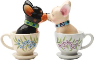 Salz- und Pfefferstreuer Tea Cup Pups - Küssende Hunde mit Magnet