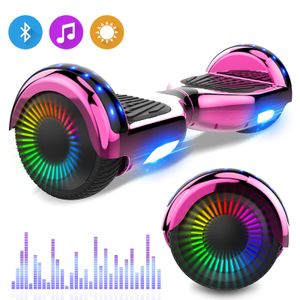 GeekMe 6.5 Zoll Hoverboard Elektro Scooter Self-Balance Board - Bluetooth Lautsprecher-Hoverboard kinder mit blinkendes LED-Lichtrad,Geschenk für Kinder Erwachsene