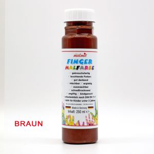 play malmit® Fingerfarben Fingermalfarben Fensterfarben Malfarben Kinderfarben Braun 250ml