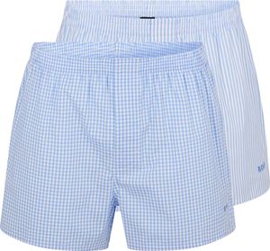 HUGO BOSS Zweier-Pack Pyjama-Shorts Webboxer aus Baumwolle mit Logo am Bund 470 Hellblau/Nadelbund XXL