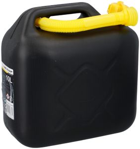 Dunlop Kanister 10L - Wasser- und Benzinkanister - UN- für Gefährliche Flüssigkeiten - mit Ausgießer - Schwarz/Gelb