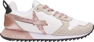 Schuhe  W6yz  2013563 Frau Leder Und Stoff Weiß/Rosa