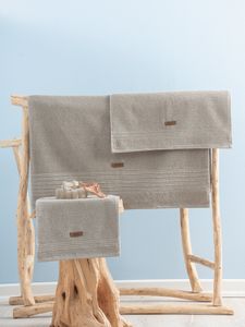 Ručník, Set 3 ks Wellness - Beige, Béžová