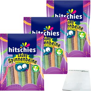 hitschler hitschies Saure Spinnenbeine 3er Pack (3x125g Packung) + usy Block