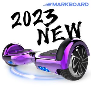 MARKBOARD Hoverboard,Elektro Scooter 6,5 LED E-Balance Scooter mit Motorbeleuchtung und Bluetooth chrome lila E-Skateboard Elektroroller