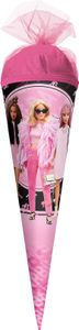 ROTH Geschenk-Schultüte klein Barbie 35 cm rund Tüllverschluss Zuckertüte Schulanfang