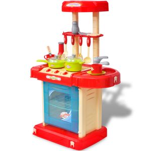 vidaXL Kinderküche Spielküche mit Licht- und Soundeffekten