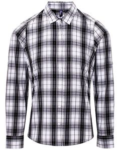 Premier Workwear Dámská bavlněná košile s dlouhým rukávem Ginmill Check