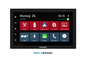 Blaupunkt Rotterdam 600 DAB - Doppel-DIN Autoradio mit DAB / Apply CarPlay / Android Auto / Touchscreen / Bluetooth und MP3