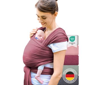 Laleni Tragetuch Baby Neugeborene aus 100% Baumwolle -  es Babytragetuch bis 15 kg mit Ergonomischer Passform, Einfach Anzuziehen, Waschmaschinengeeignet