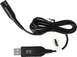vhbw Ladekabel kompatibel mit Braun CruZer 5 HC5090 (Typ 5427, HC5050, BT5050 (5418), BT5030, BT5010, BT3050, 5429) Rasierer - Netzkabel, 120 cm