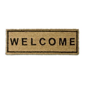 relaxdays 10016749_0 relaxdays Kokosmatte Welcome braun 25,0 x 75,0 cm