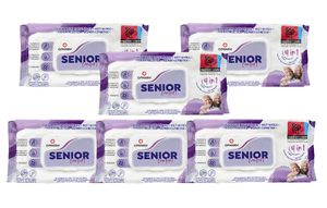 SENIOR 4in1 Feuchttücher XL Pflegetücher mit Allantoin, Glycerin 6 Packungen