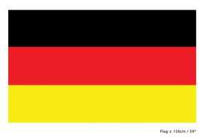 Fahne Flagge Deutschland 90 x 150 cm. mit Girlande 5 m 10 Flaggen Fan-Artikel Fußball WM 2018 Größe: ohne Attribut