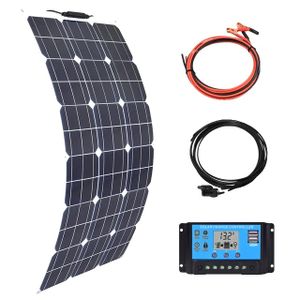 Solárny panel, 200W, flexibles Fotovoltaický panel, 100W 12V 10A Kit