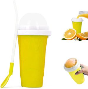 Magic Slushy Maker Cup, Slush Ice Cream Cup, Summer Ice Shaker Cup, Frozen Cup, Smoothie Cup(GELB)