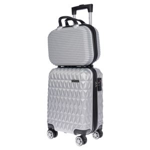 2 tlg Hartschalen Kofferset Reisekoffer Trolley Koffer TSA Kosmetiktasche Beautycase