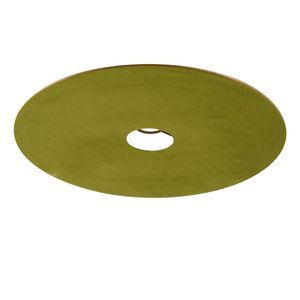 QAZQA Flacher Lampenschirm aus Velours grün mit Gold I Messing 45 cm , Schirm Pendelleuchte