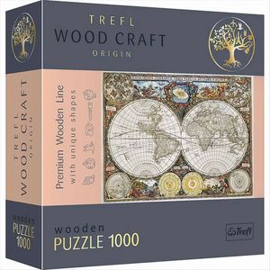 TREFL Wood Craft Origin Puzzle Antike Weltkarte 1000 Teile