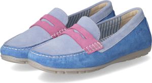 Sioux Damen Mokassins CARMONA700 Blau Rauleder Größe:38,5
