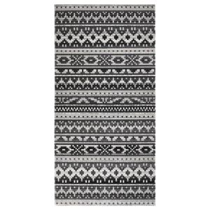vidaXL Outdoor-Teppich Flachgewebe 100x200 cm Dunkelgrau
