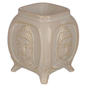 Aromalampe Duftlampe aus Keramik Buddha antik-weiß
