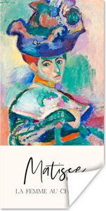 MuchoWow® Poster Die Frau mit dem Hut - Matisse - Kunst 80x160 cm - Kinderzimmer