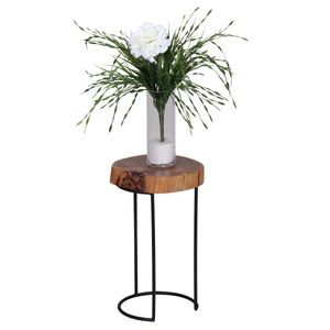 Wohnling Akazie Massivholz Beistelltisch AKOLA 28 x 28 x 45 cm Anstelltisch