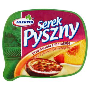 Pyszny Homogenisierter Käse mit Pfirsich - Maracuja-Geschmack 140G Mlekpol