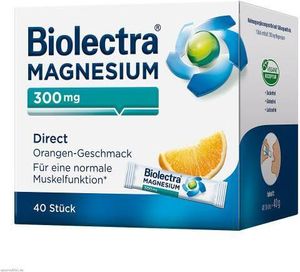 Biolectra Magnézium 300 mg Priame oranžové tyčinky 40 tyčiniek
