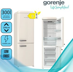 Kühl- Gefrierkombination 300 L NoFrostPlus FastFreeze CrispZone Gorenje ONRK619DC