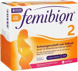 Femibion 2 Schwangerschaft+Stillzeit ohne Jod Kpg. 2X60 St