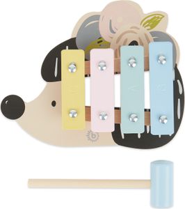 Bieco Igel Baby pastell Xylophon klein - Musikinstrumente für Kinder ab 1 Jahr - musikalische Früherziehung - Musikinstrumente Baby 1 Jahr Xylophon Kinder 1 Jahr Holz Instrumente Baby Xylophon 1 Jahr
