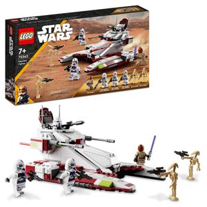 LEGO 75342 Star Wars Republic Fighter Tank Spielzeug-Panzer zum Bauen mit 4 Clone Trooper-Minifiguren und 2 Droiden, Clone Wars Set ab 7 Jahren