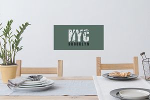Wandtattoo Wandsticker Wandaufkleber New York - Grün - NYC 40x20 cm Selbstklebend und Repositionierbar