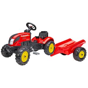 Aufsitz-Trettraktor Tretauto Traktor Spielzeug Kinder Baby Rot/Grün