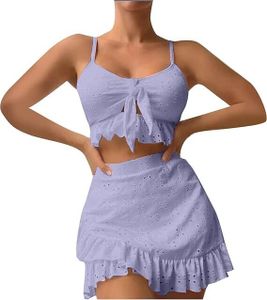 Damen Tankini Zweiteiler 2024 mit Bauchkontrolle - Plus-Größe, Push-Up, Geraffter Rock Badeanzug Damen Tankini Zweiteiler 2024 mit Bauchkontrolle - Plus-Größe, Push-Up, Geraffter Rock Badeanzug