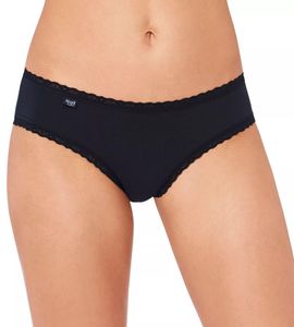 Sloggi 24/7 Baumwolle Lace Hipster Damen Slips 3er Pack aus natürlicher Baumwolle, Deutsche Größen:40, Sloggi Farben:Black 0004