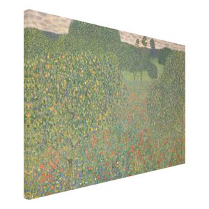 Leinwandbild Canvas Gustav Klimt Mohnfeld, Größe: 100 cm x 100 cm