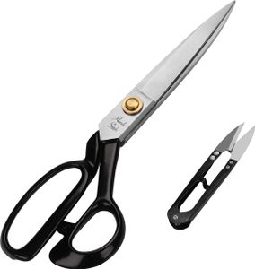 Handi Stitch Schneiderschere Stoffschere scharf mit Fadenschneider - Profi Textilschere Scharf 22,86cm aus Edelstahl – Schere zum Schneiden von Stoff Handi Stitch Schneiderschere Stoffschere scharf mit Fadenschneider - Profi Textilschere Scharf 22,86cm aus Edelstahl – Schere zum Schneiden von Stoff