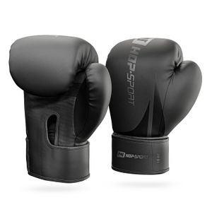 Hop-sport Boxerské rukavice 10oz | Boxovacie rukavice na suchý zips | Čierne boxovacie rukavice