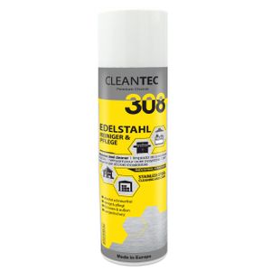 CleanTEC 308 Edelstahlreiniger & Edelstahlpflege Spray 500ml - für Edelstahl, Chrom, Aluminium für Innen & Außen