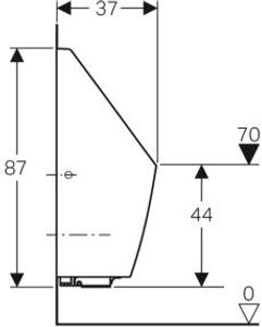 Geberit Pissoire - Urinal Tamina, für integrierte Steuerung, wasserlos, weiß 116.147.00.1