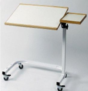 Bett-Tisch SAALE mit Seitenplatte Beistelltisch klappbar mit Rollen