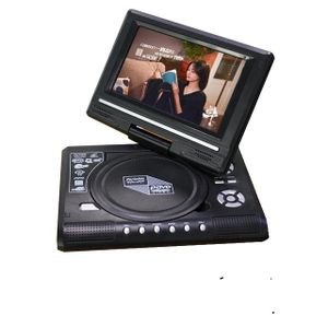 Prenosný DVD prehrávač, 78-palcová širokouhlá obrazovka, podpora USB a kariet SD, čierny