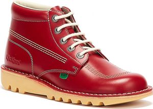 Kickers Kick Hi M Herren Kernschnürstiefelette aus Leder Rot – 10 UK - 45 EU / Rot