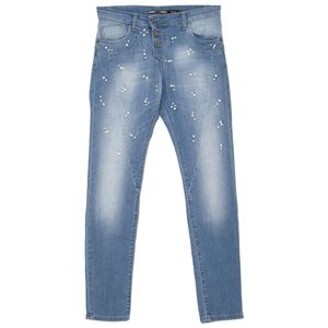 PLEASE Damen Jeans Hose P61N Joggn Stretch darkblue used blau 19714