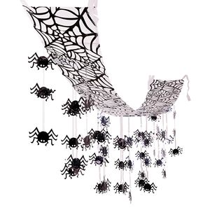 Halloween Hängedeko Spinnennetz Spinnen